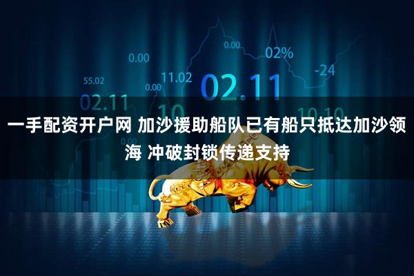 一手配资开户网 加沙援助船队已有船只抵达加沙领海 冲破封锁传递支持